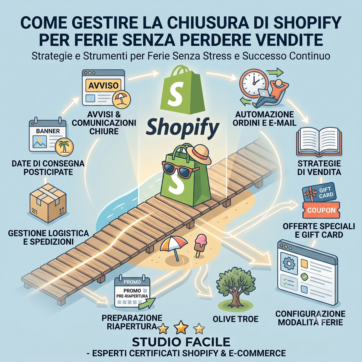 Come gestire la chiusura di Shopify per ferie senza perdere vendite