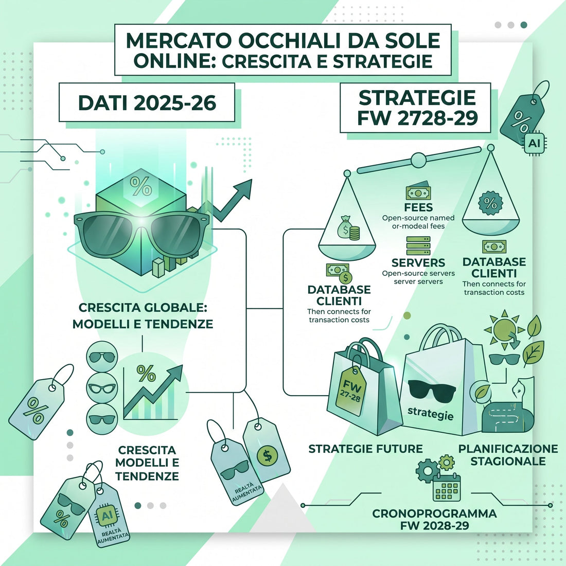 Occhiali da sole online: mercato, crescita e strategie