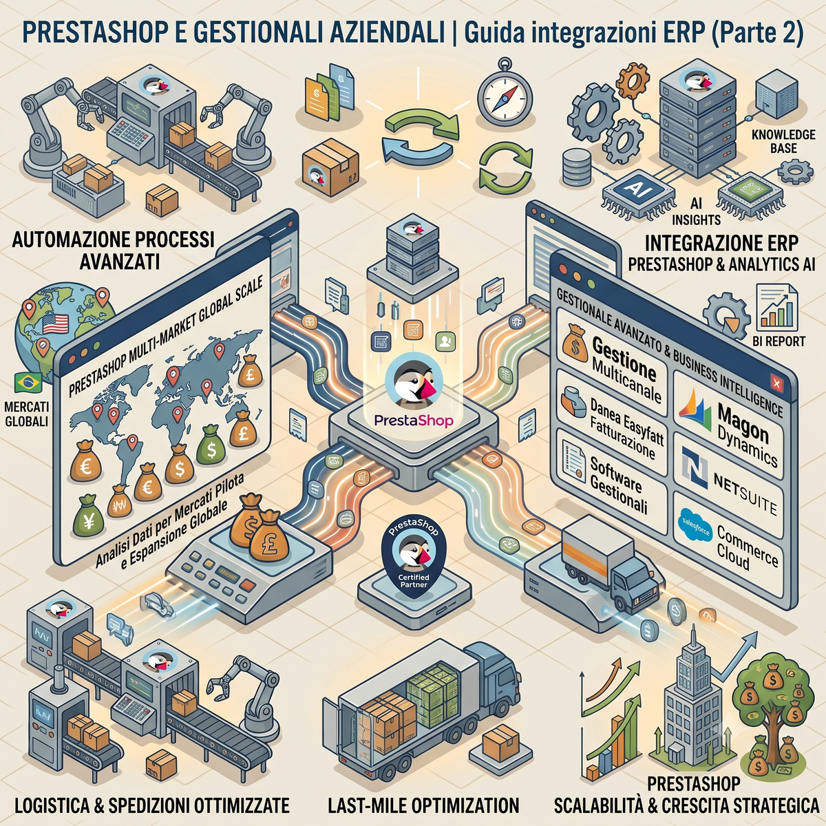 PrestaShop e gestionali ERP: guida completa ai connettori