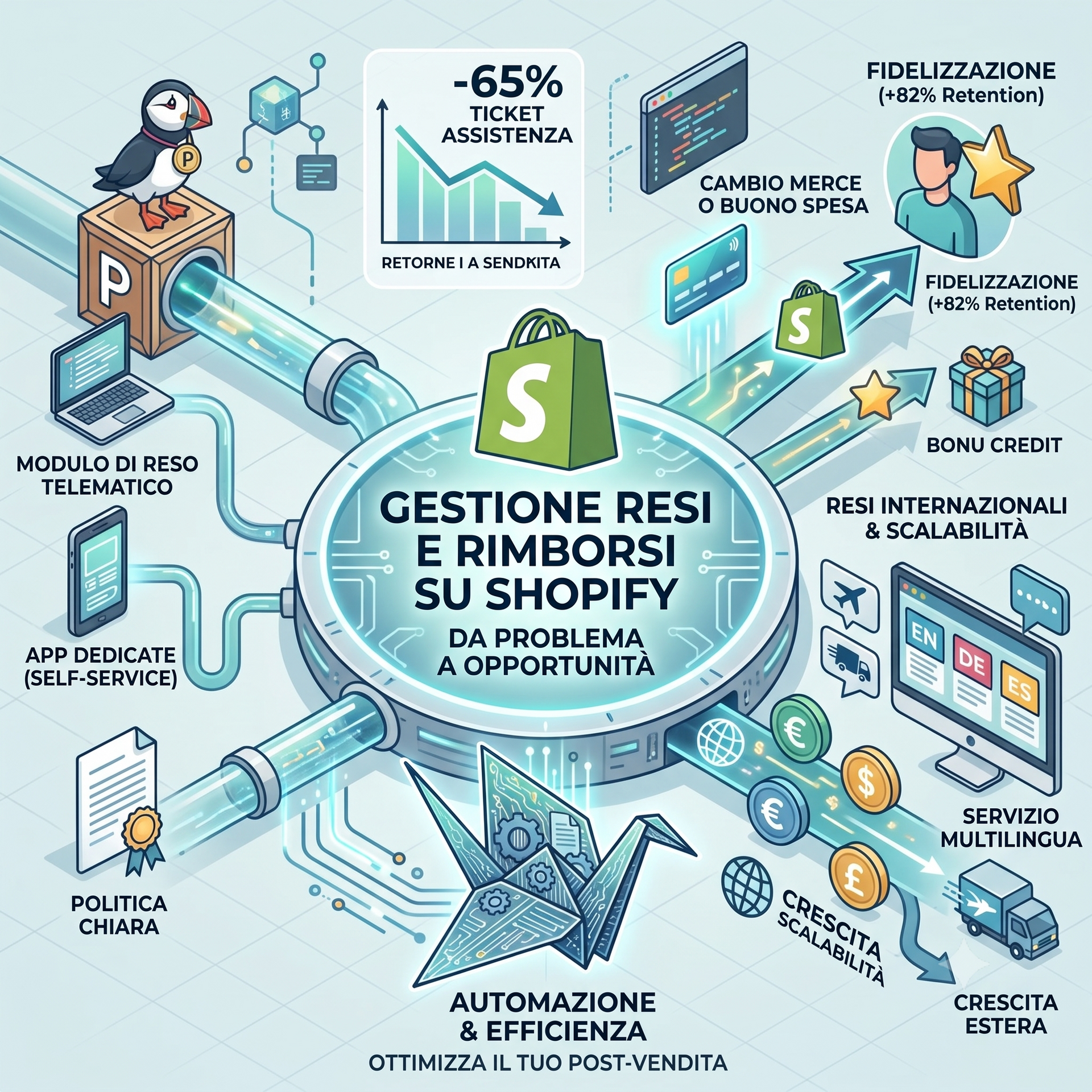 Resi e Rimborsi su Shopify: Ottimizza il Post-Vendita